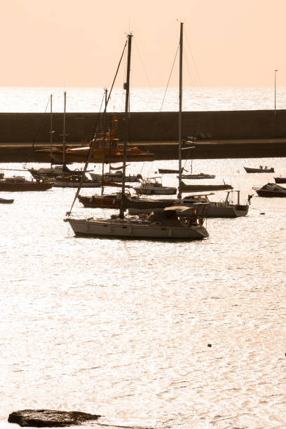 Photo Picture of a Sail Boat Silhouette at Sunset