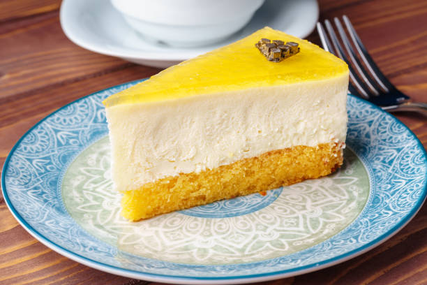 istock Lemon cheesecake on the plate close up 1352840646