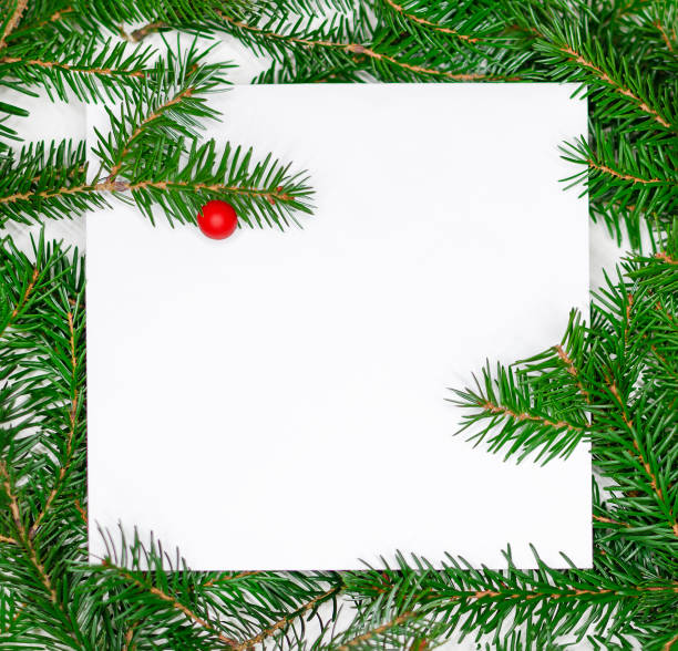 istock christmas flat mockup white card on green fir branches background with copy space 1352843118
