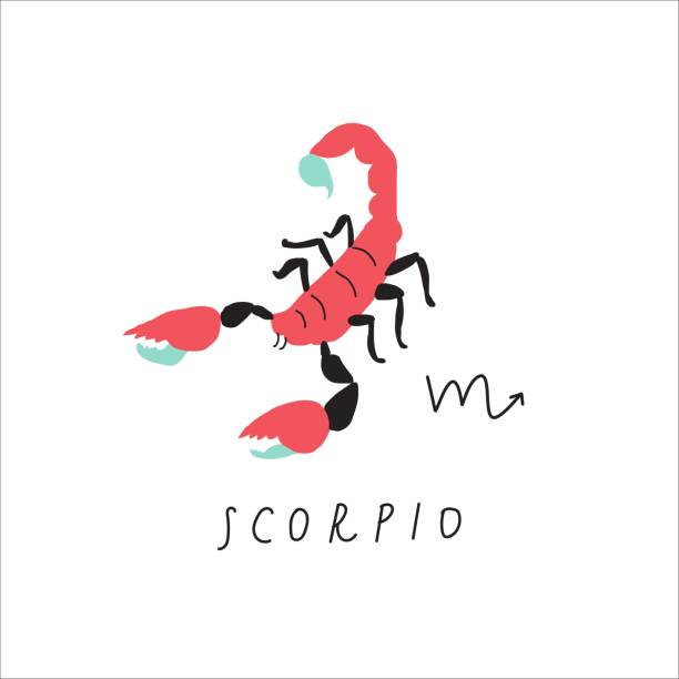 전갈 자리 조디악 기호 아이콘 - scorpio stock illustrations