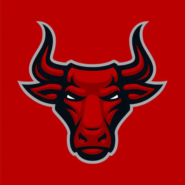 Vector illustration of Bull Vector Head