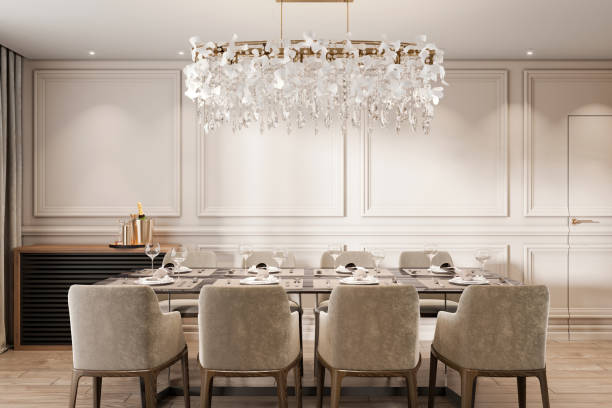 istock Luxury apartment dining room interor 1352860416