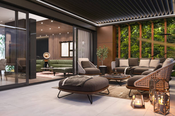 istock Luxury apartment terrace 1352860434