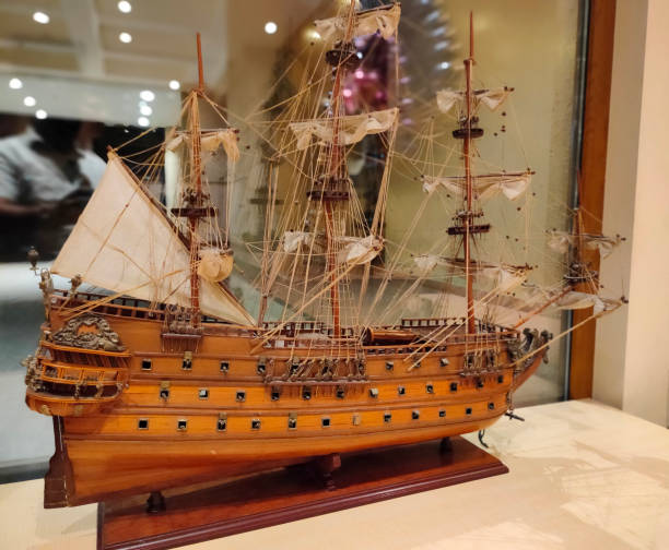 istock Ship gift craft model wooden, Historic sailing ship. 1352861657