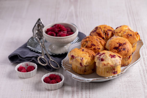istock Homemade delicious raspberry muffins 1352866347