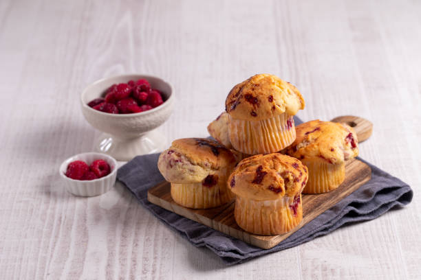 istock Homemade delicious raspberry muffins 1352866410
