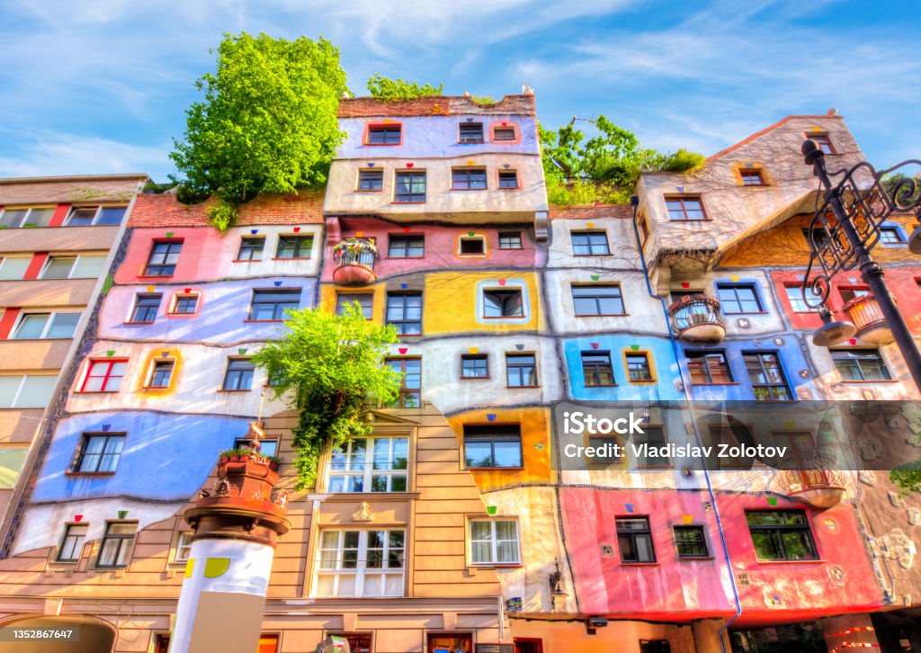 Hundertwasser house in Vienna, Austria Vienna - Austria Stock Photo