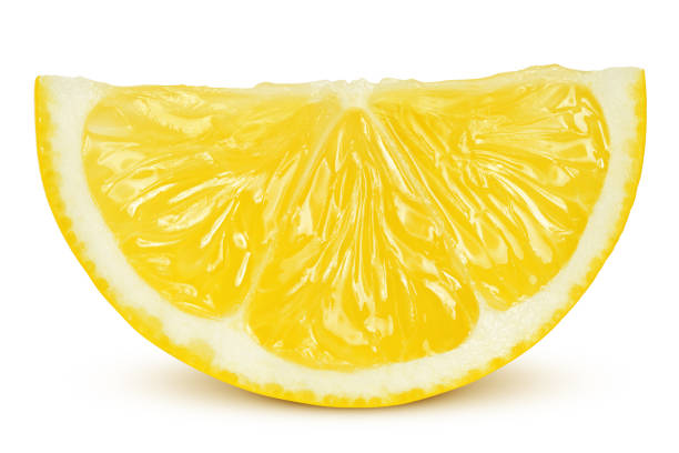 istock lemon slice isolated on white background, clipping path, full depth of field 1352875883