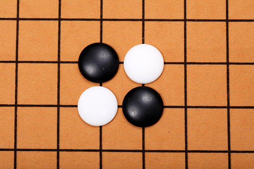 the game of go, chinese game go,  Gobang and go game board