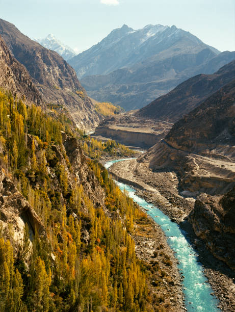 istock River canyon in Himalayas mountains  in autumn 1352883993
