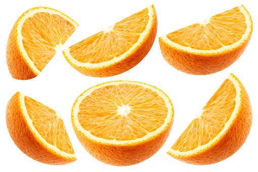 Frutas naranjas aisladas sobre fondo blanco photo