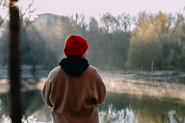 istock Woman sating on the morning park 1352888370