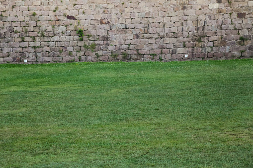 Mowed lawn near the Montjuïc fortress