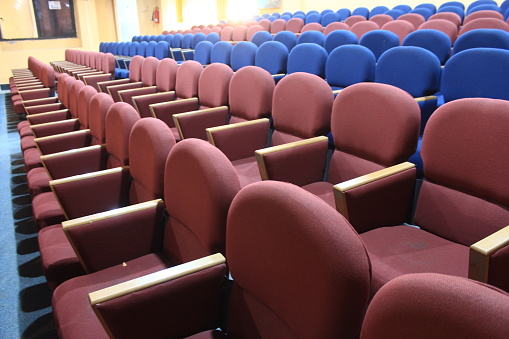Empty Chairs line in Auditorium