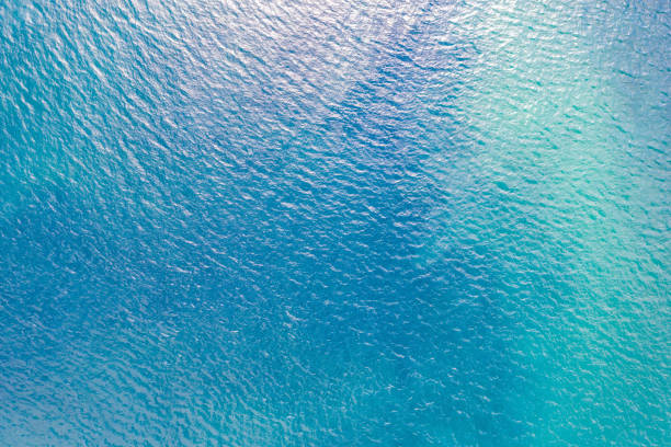 istock Blue Water Texture Pattern at sea on the Atlantic Ocean, aerial view. 1352890698