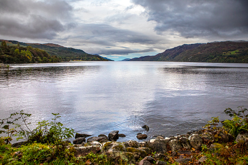The famous Loch Ness, viewed from the village of Fort Augustus in the Highlands of Scotland, UK.