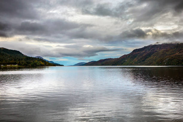 Loch Ness in Scotland, UK The famous Loch Ness, viewed from the village of Fort Augustus in the Highlands of Scotland, UK. fort augustus stock pictures, royalty-free photos & images
