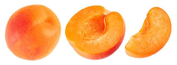 istock Apricot isolated on white background 1352895581