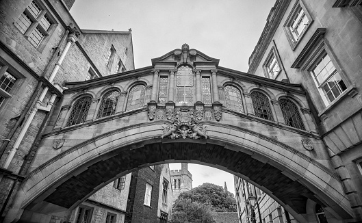 The Hertford Bridge also known as 'The Bridge of Sighs' in Oxford. It connects the Old and New Quadrangles of Hertford College.
