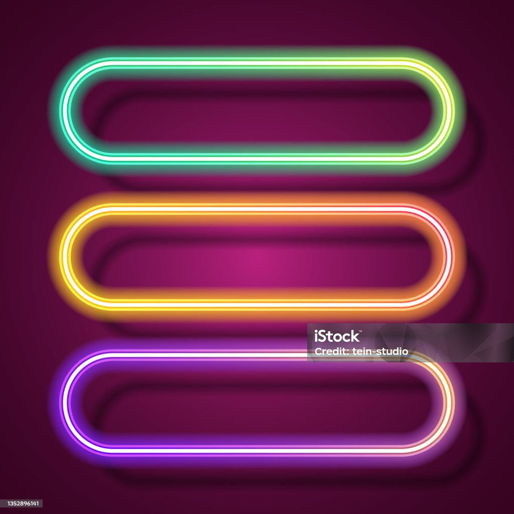 Rounded Rectangle Banner Set Rounded Rectangle Frame Set Gradient Of ...