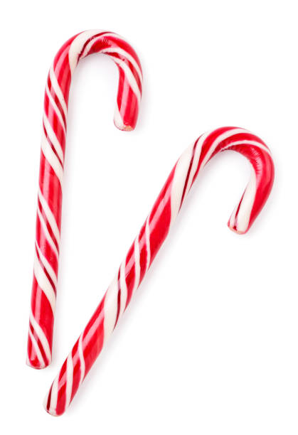 istock Christmas candy on a white background, isolated. The view from top 1352897449
