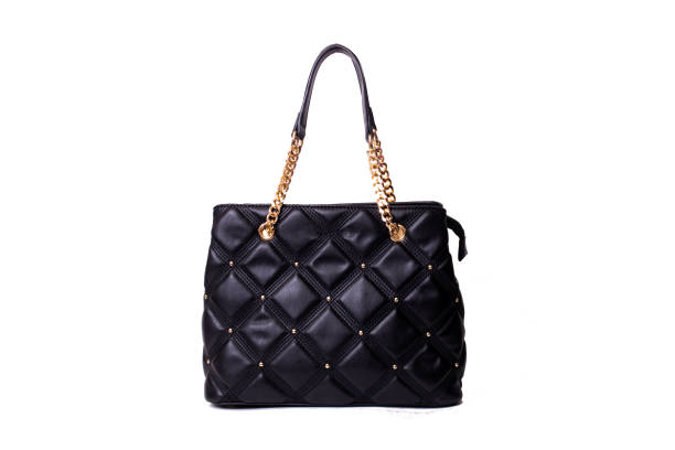 istock Black female handbag isolated on white background 1352898730