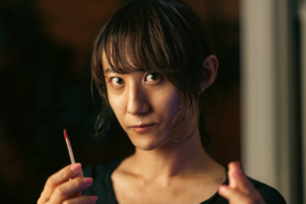istock Portrait of non-binary person at home 1352905093