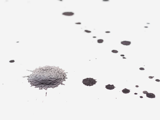 istock Picture painted using the technique of dripping. Mixing different colors white and black 1352907978