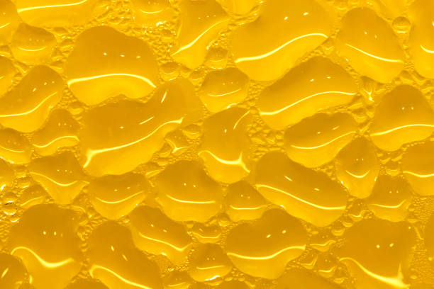 istock Golden bubbles abstract light illumination. Top view. 1352909427