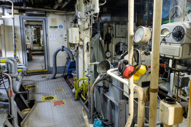 istock Control room of an extra large retro ship 1352914644