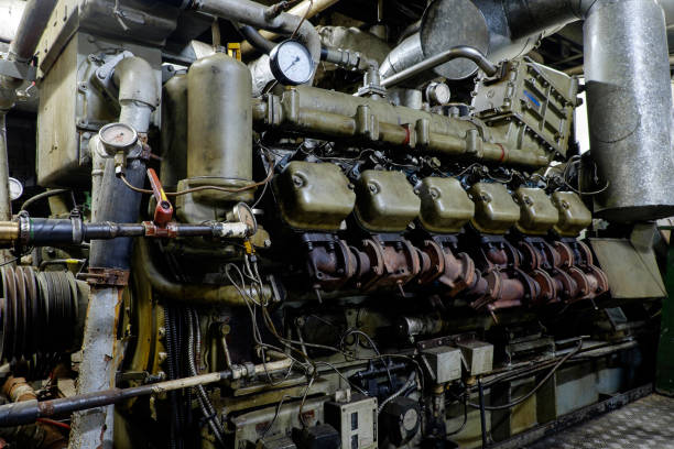 istock Control room of an extra large retro ship 1352914948