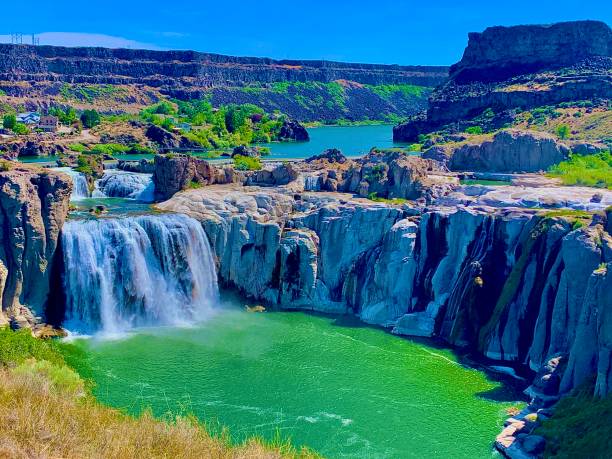 쇼숀 폭포 - shoshone falls 뉴스 사진 이미지