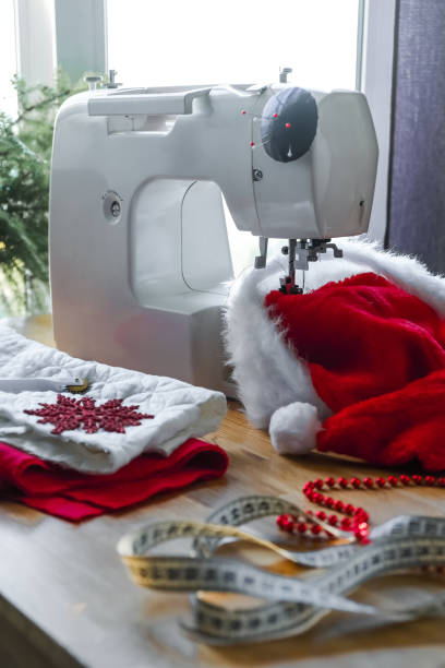 istock Christmas,Handmade Sewing.Recycling Handmade DIY hand home 1352916262
