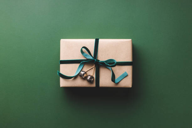 Gift box tied velvet ribbon.