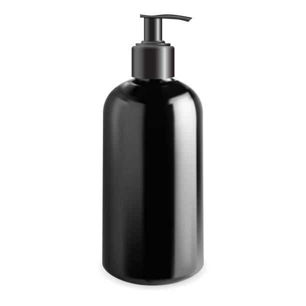 istock Men cosmetic pump bottle mock up. Cleanser gel 1352919116