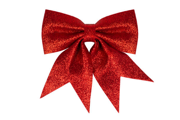 istock Red shiny ribbon with bow 1352925313