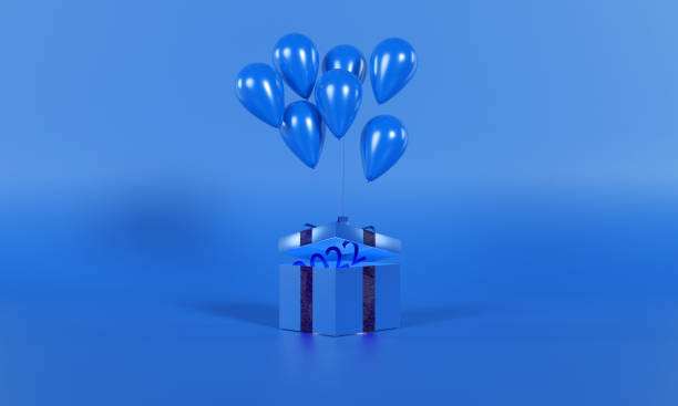 istock Surprise gift box and balloons 1352925456
