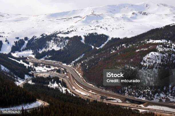 Loveland Ski Area And Eisenhower Tunnel On The I70 Colorado Usa Stock Photo - Download Image Now