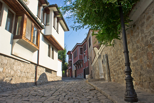 Narrow street in Chania, Greece