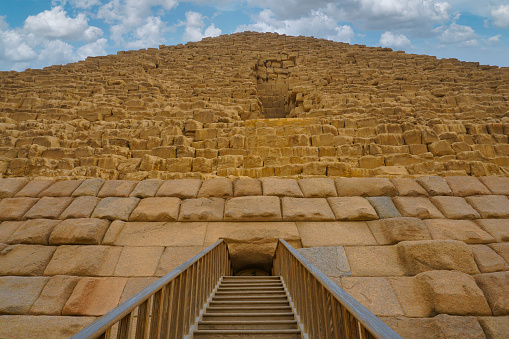 Entrance stairs of the pyramid of Mykerinos.