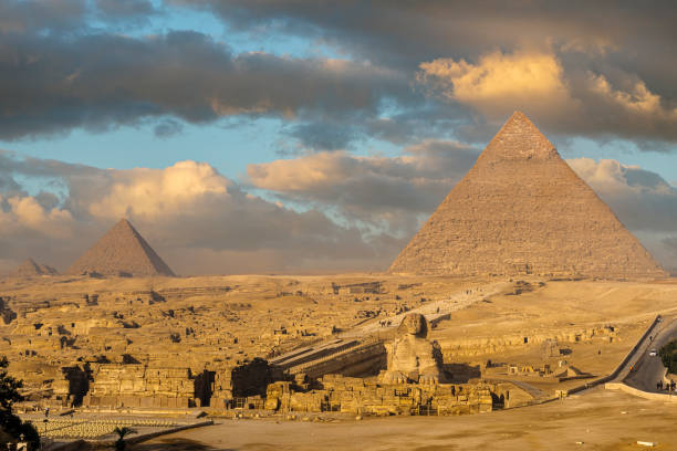 istock Sphinx and pyramids in the Giza necropolis. 1352927885