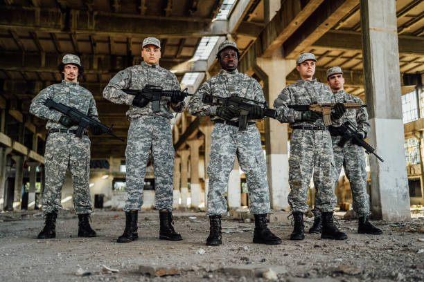 istock Soldiers on a mission 1352936801