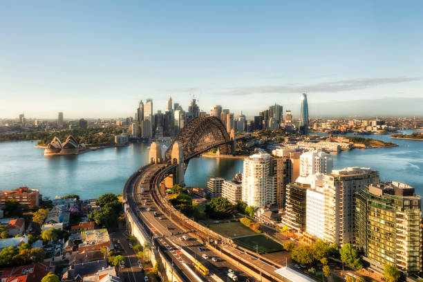 d kir hwy entra na ponte - milsons point - fotografias e filmes do acervo