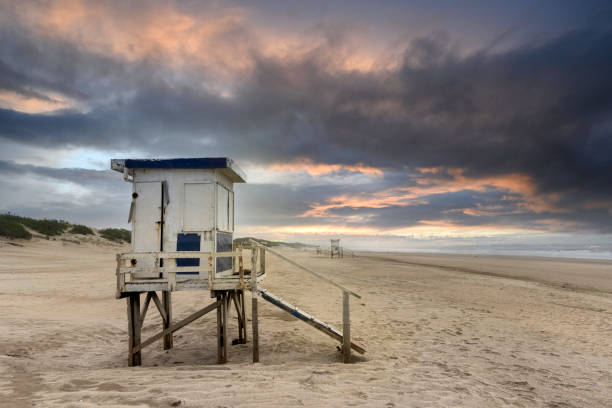 istock lifeguard tower closed on a stormy afternoon 1352946716