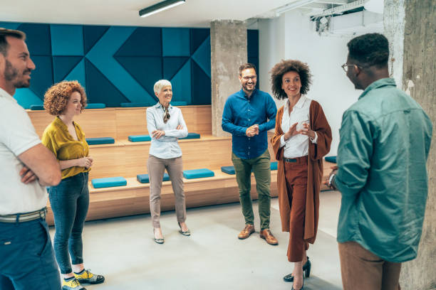 istock Conversation with social distance 1352946956