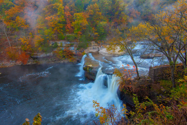 istock Waterfalls and Fall Colors-Catarack Falls-Indiana 1352950396