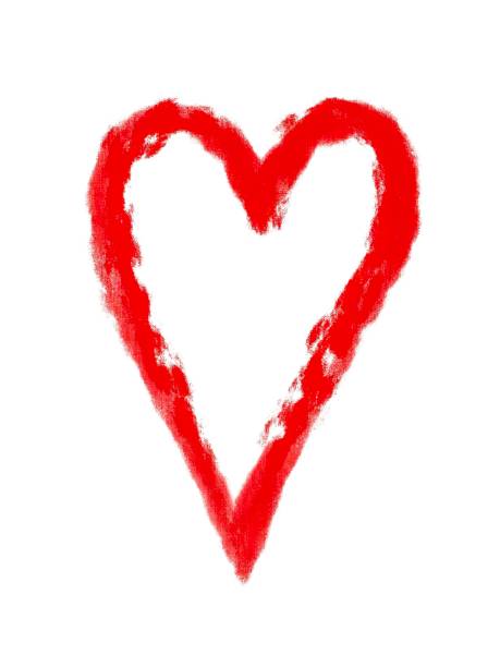 istock Red heart for valentine's day, symbol of love. Hand painted illustration. Design element for greeting card 1352950515