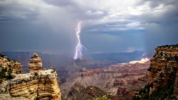 istock Lightning Strike in the Grand Canyon 1352952128