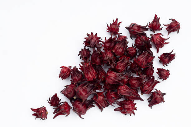 istock Roselle flower isolated on white background. 1352953132