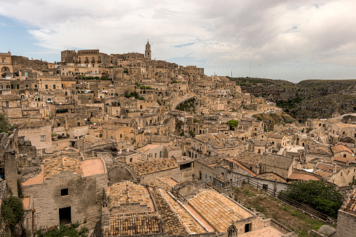 Panoramic cityscape of Matera Italy jewel of Basilicata